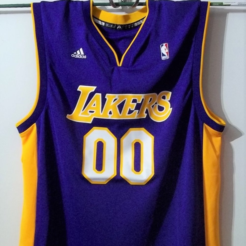 USED - NBA - LA LAKERS - PURPLE FAN JERSEY - ADIDAS - MEN'S LARGE